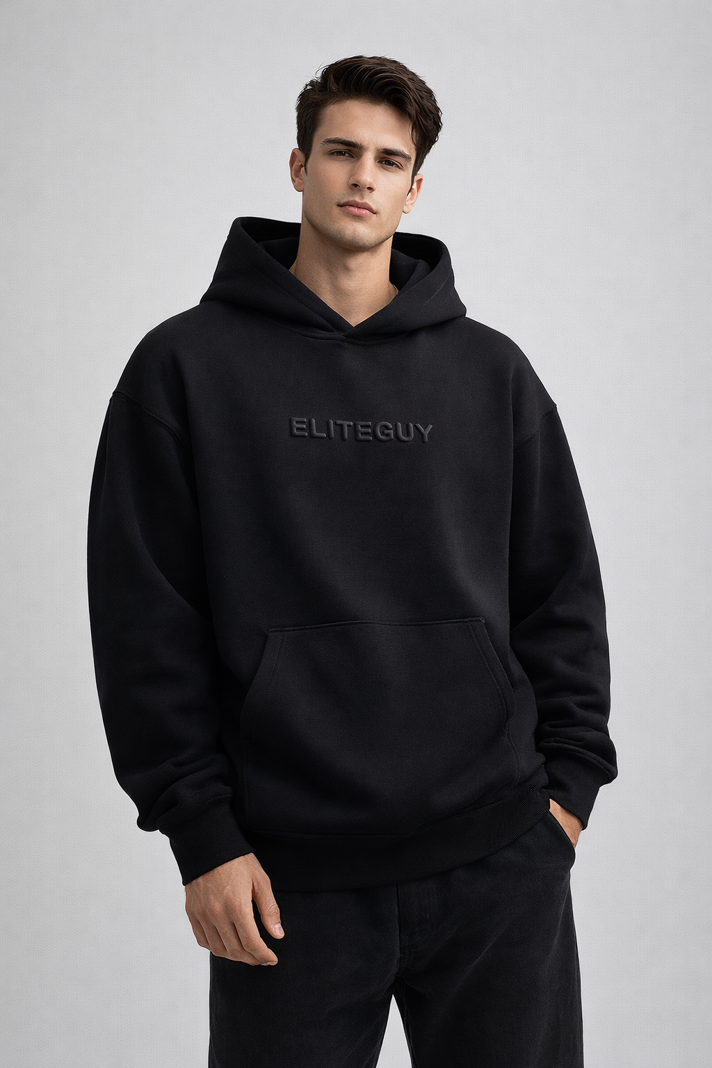 Elite Guy Premium Oversized Hoodie - Black