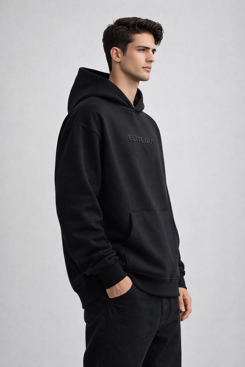 Elite Guy Premium Oversized Hoodie - Black