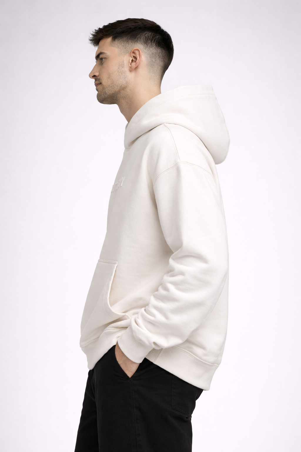Elite Guy Premium Oversized Hoodie - Off White